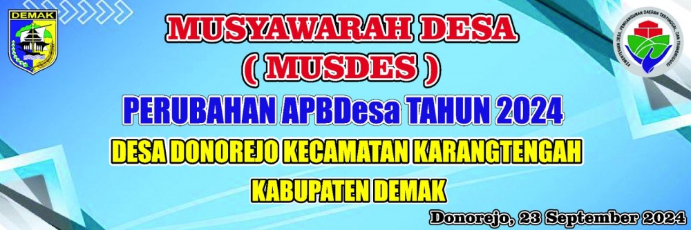 MUSDES PERUBAHAN APBDesa TAHUN 2024 DESA DONOREJO